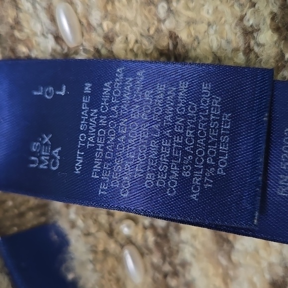 J.h. collectibles boat neck long sleeve sweater size large - Picture 4 of 5